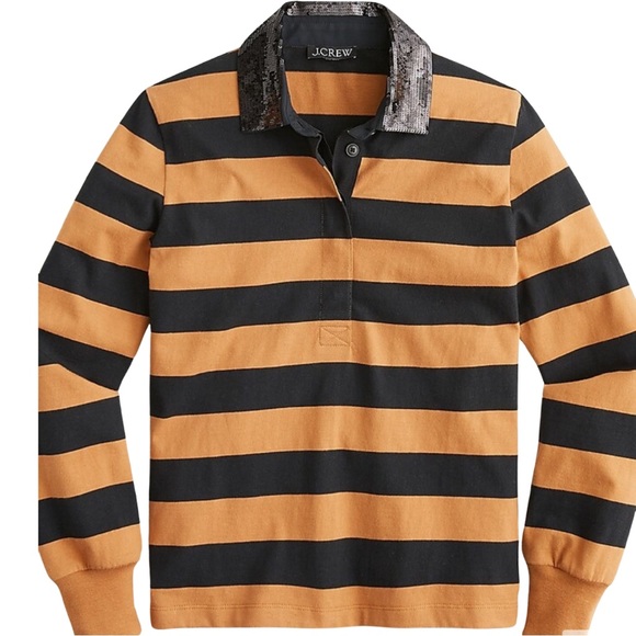 J. Crew Tops J Crew Striped Sequin Rugby Shirt Poshmark
